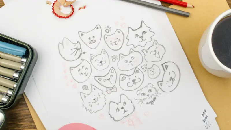 Drawing A4Z_-YMTKR8= Cat